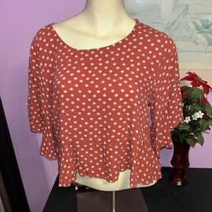 Polka Dot relaxed fit cropped top